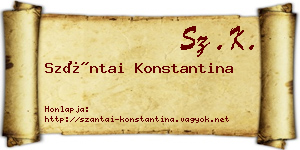 Szántai Konstantina névjegykártya